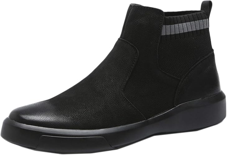 Amazon Panlon ブーツ ひもなし メンズ ショートブーツ 歩きやすい チェルシーブーツ 防滑 ブーツ 大きいサイズ 通気性 シューズ ワークブーツ ブーツ メンズ靴 フォーマル シューズ シンプル おしゃれ カジュアル Panlon ブーツ