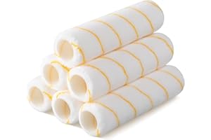 9" Paint Roller Cover, Microfiber Paint Roller Covers 1/2 inch nap, Pack of 6, Covers for Paint Roller Set, Home Painting Sup