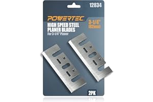 POWERTEC 128341 3-1/4-Inch HSS Planer Blades for Makita D17217 N1900B, Set of 2