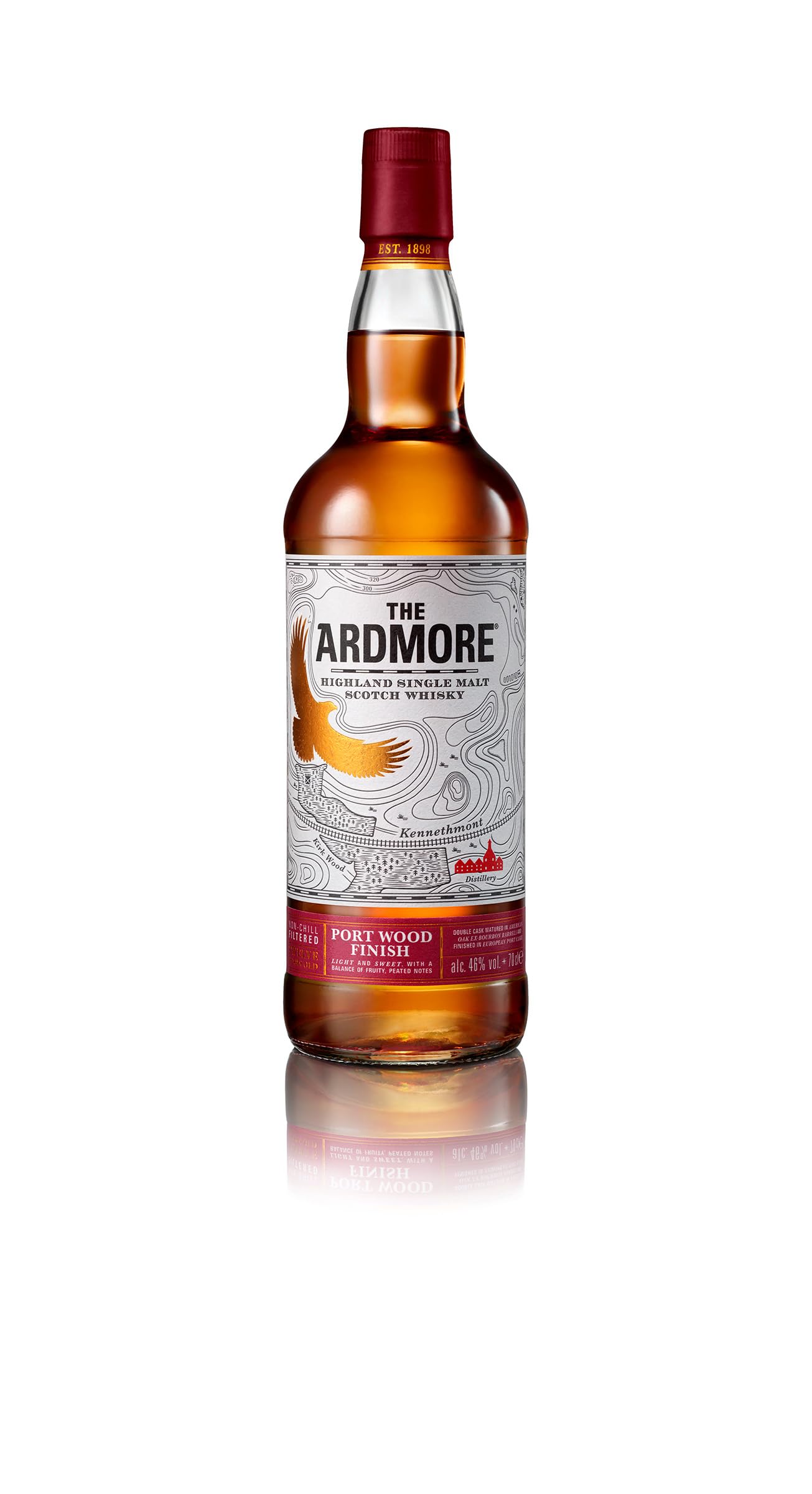 Ardmore 12 Jahre | Port Wood Finish Single Malt Whisky | mit Geschenkverpackung | 46% Vol | 700ml Einzelflasche 2