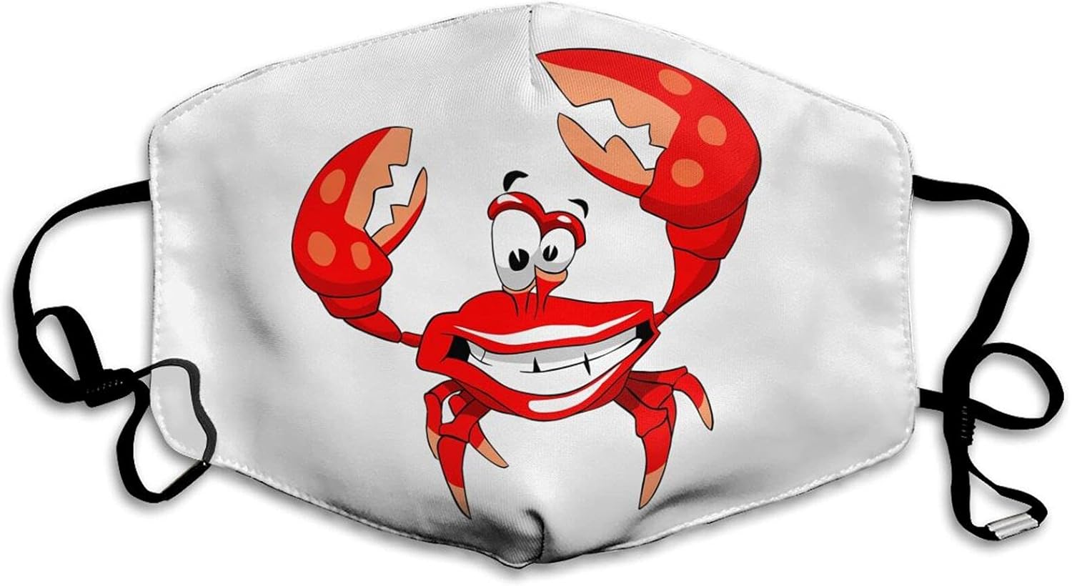 The crab with the raised eyebrows Face Mask With Adjustable Earloops