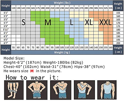 Hanerdun Mens Slimming Body Shaper Vests Undershirt Abs Abdomen Slim, Black - XL Size - Thumbnail 6