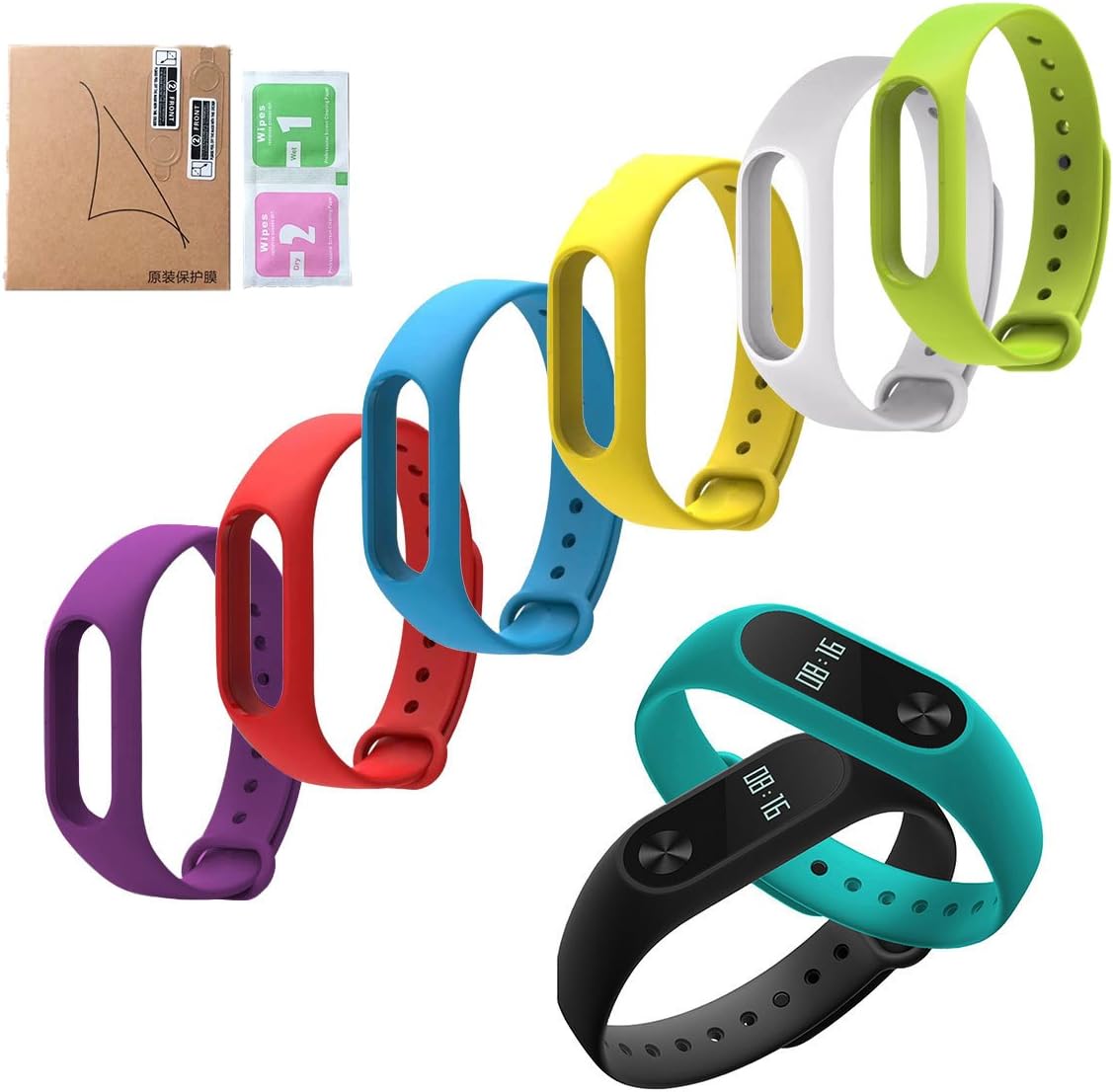 ToQuanYue Xiaomi Replacement Wrist Band for Xiaomi Mi Band / Xiaomi Mi Band 2 Smart Wrist Fitness Tracker Waterproof Bracelet No Tracker
