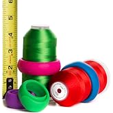 24 Quilting/Embroidery/Sewing Machine Thread Spools/Cone Thread Savers for Large 3000 &amp; 5000 Threads - Mess Free Thread Spool Prevent Thread Unwinding No Loose Ends or Thread Tails