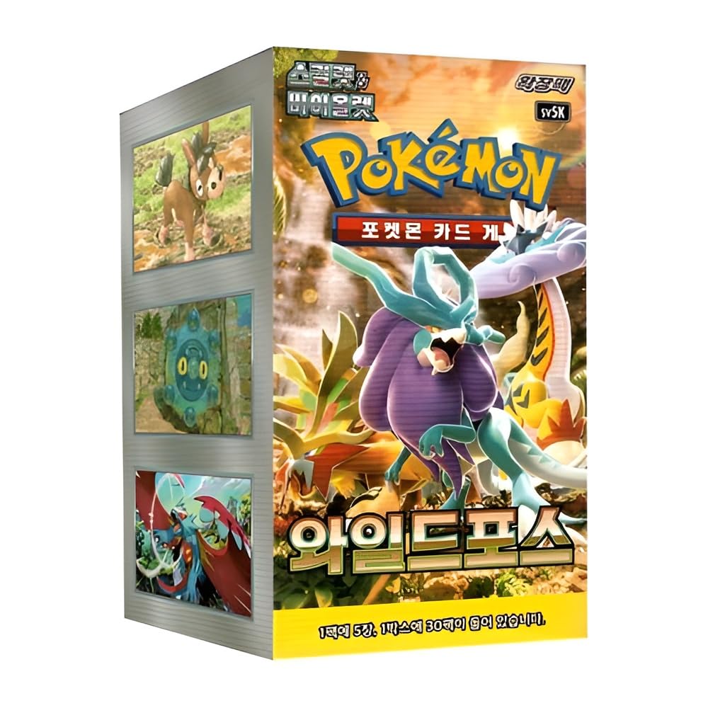 Temporal Forces Wild Force Korean Booster Box (30 Packs) | Companion Set to Cyber Judge | Authentic Korean Pokémon Cards | Scarlet & Violet Series | Titan Authenticated
