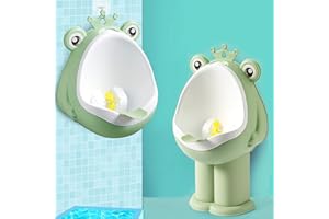 XEEHWB Frog Pee Training,Potty Training Urinal for Boys Kids Toddler Standing Urinal Wall-Mounted Toilet with Funny Aiming Target,Green