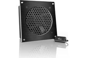 AC Infinity AIRPLATE S3, Quiet Cooling Fan System 6" with Speed Control, for Home Theater AV Cabinets
