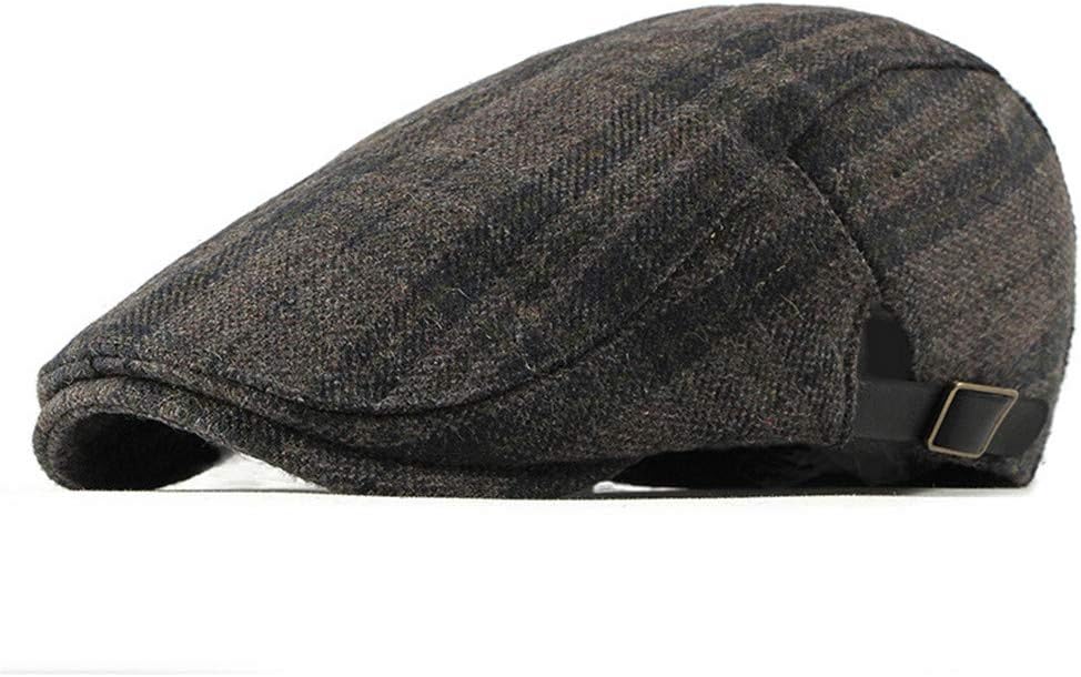 RICHTOER Tartan Beret Winter Newsboy Cap Men Women Flat Caps Hat Outdoors