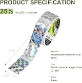 OFFO Bird Reflective Scare Tape 243m 2.5cm Dual Sided Deterrent Pigeons view 6
