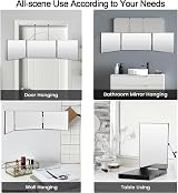 Vanexiss Trifold Mirror - 3 Way Adjustable Portable for Hair Cutting view 3