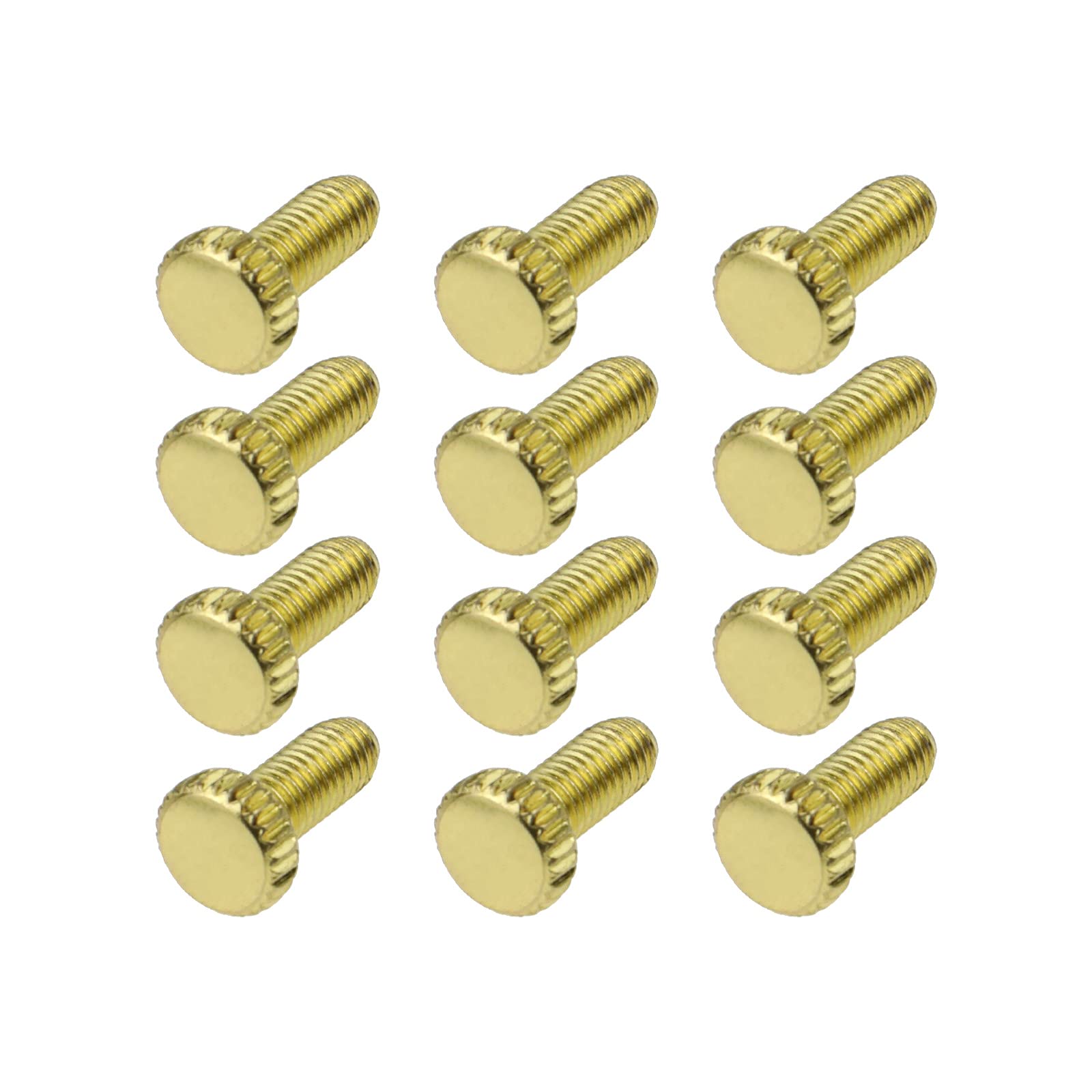 eMagTech 12pcs Gold Tremolo Locking System Bridge Fine Tuning Screws Instrument Replacement Parts Metal M5 Compatible with Floyd Rose Electric Guitar