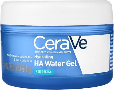 Water Gel Hidratante Ácido Hialurónico de CeraVe para una hidratación con efecto PLUMP, con 3 ceramidas idénticas a las de la piel, ácido hialurónico, niacinamida y cobre PCA, 48g