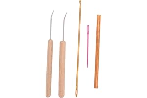 Loom Knitting Pen Tool with Wooden Handle, Handmade Knitter & Hook Kit Quick Winding DIY Loom Pen Tool for Knitting Hats Scar
