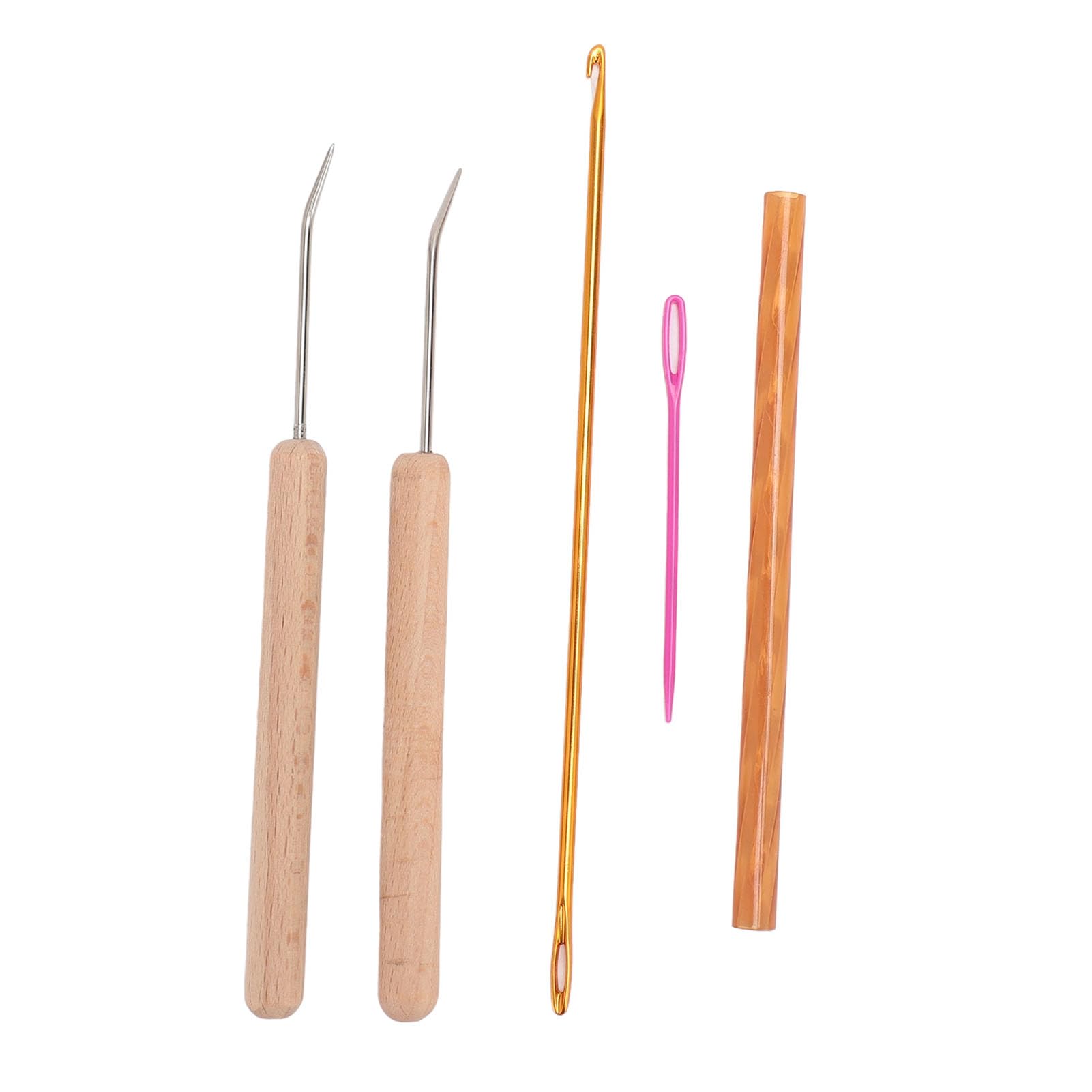 Loom Knitting Pen Tool with Wooden Handle, Durable Material, Easy to Use for Knitting Hats, Scarves, Blankets