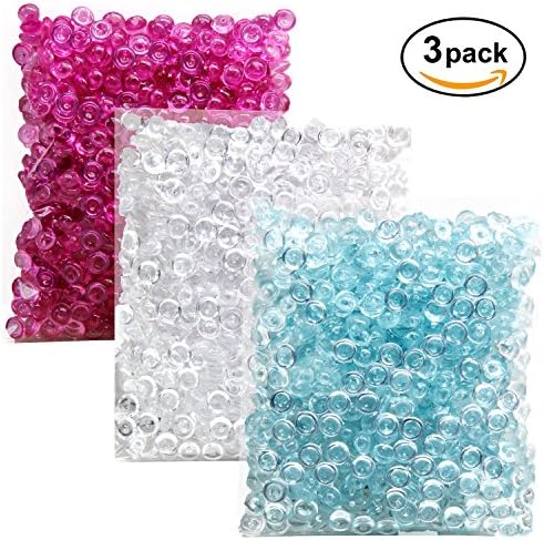 Fishbowl Beads for Crunchy Slime, Pack of 3, Plastic Vase Filler Beads, Fishbowl Slime for Adult Child DIY Craft Projects, Wedding and Party Decoration (3 Colors)