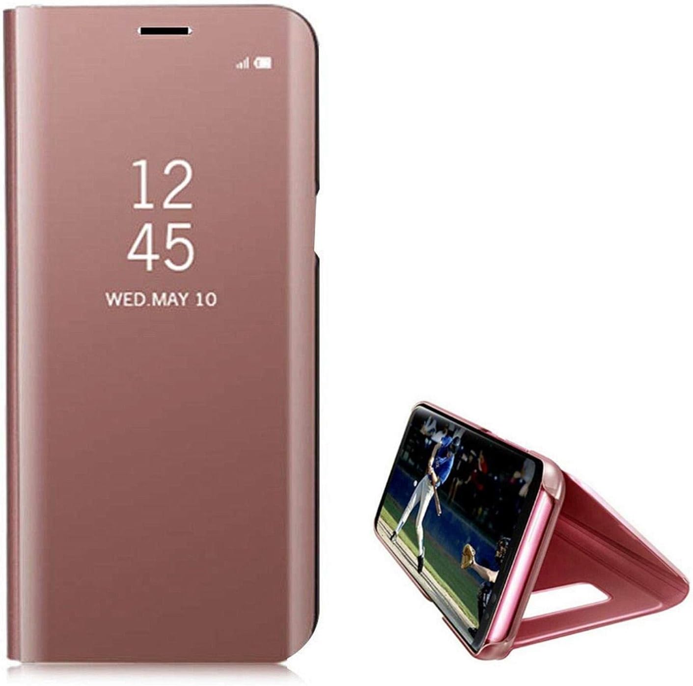 Bakicey Galaxy A40 Leder H/&uuml;lle A30 Handyh/&uuml;lle Spiegel Schutzh/&uuml;lle Flip Tasche Case Cover f/&uuml;r Samsung Galaxy A20 Stand Feature handyhuelle etui Bumper H/&uuml;lle f/&uuml;r Samsung Galaxy A40
