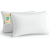 JOLLYVOGUE Pillows Standard Size Set of 2, Oeko-Tex Certified Bed Pillows for Side, Back, and Stomach Sleepers - Medium Support Down Alternative Filling, Machine-Washable