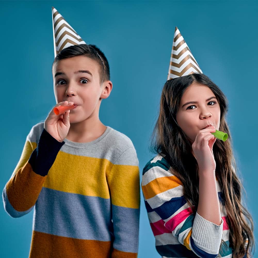 ArtCreativity Siren Whistles for Kids - Pack of 25, Durable Plastic Siren Noise Maker Party Whistles, Bright Assorted Colors, Birthday Party Favors, Goodie Bag Fillers, Treasure Box Prizes: Toys & Games