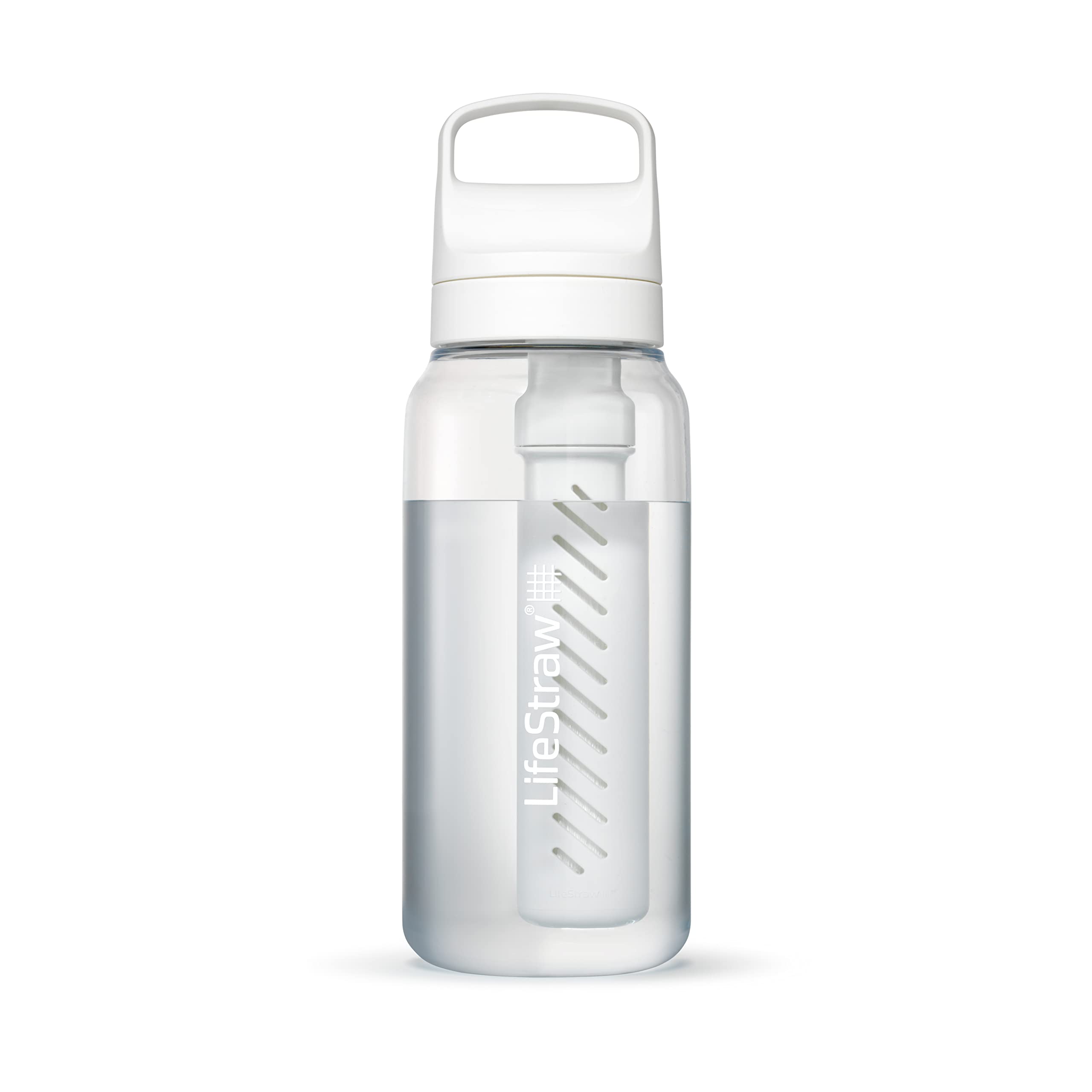 Photo 1 of LifeStraw Go Series – BPA-Free Water Filter Bottle for Travel and Everyday use removes Bacteria, parasites and microplastics, Improves Taste, 1L Clear