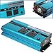 Newest 1500W Car Power Inverter DC 12V To AC 110V Digital Display Converter 4 USB Charging Ports 2 Outlets with Cigarette Lighter Plug Cord and Battery Clamps