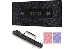 GUTSHOT Foldable Casino Quality Poker Mat | Water Resistant Poker Table Cloth, Soft Multi-Spandex | Waterproof, Noise-Free Gameplay | Includes Carrying Bag and 2 Gift Poker Card Packs