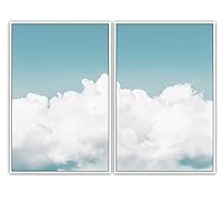 SIGNWIN 2 Piece Framed Canvas Wall Art Minimalism Abstract Style Canvas Prints Home Artwork Decoration for Living Room,Bedroom - 16