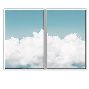 SIGNWIN 2 Piece Framed Canvas Wall Art Minimalism...
