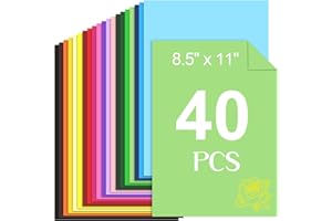 ANYIDEA 40 Sheets Colored Cardstock - 20 Assorted Colors 8.5"x11" Cardstock Paper, 180gsm/65 lb Colorful Card Stock Paper for Crafting, Printing, DIY Card Making, Scrapbooking, Die Cutting, Party Decorations