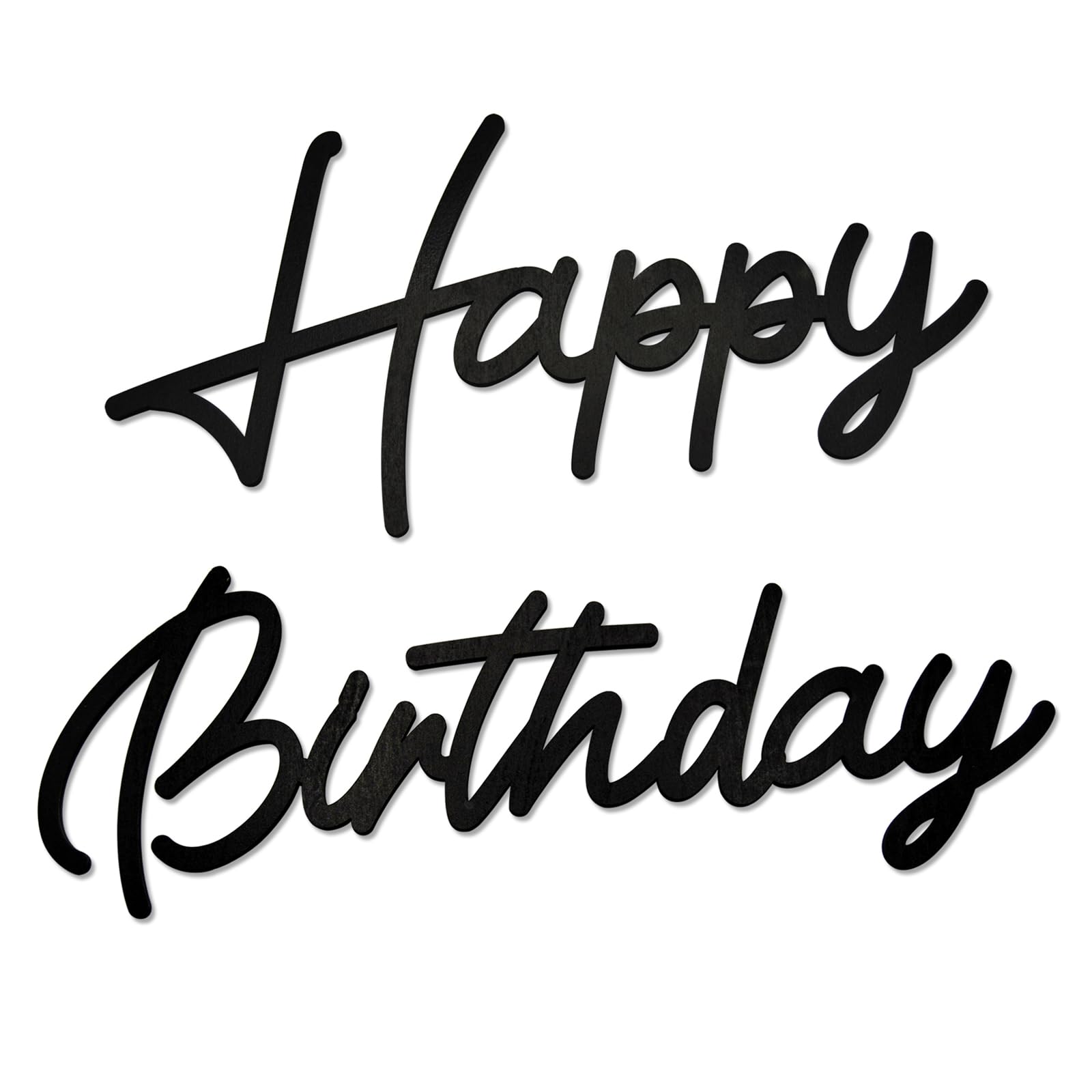 Photo 1 of ?GYFCI Happy Birthday Wooden Sign - Reusable Letters Happy Birthday sign for Arch Backdrop, Wall Decor Photo Prop for Girls, Boys, Kids & Adults' Birthday Party Decorations - Black