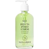 Youth To The People Superfood Facial Cleanser - Kale + Green Tea Daily Face Wash, Gentle Makeup Remover, with Soothing Antioxidants for Glowing Skin, pH Balance, Clean Pores, Sulfate-free, Refillable