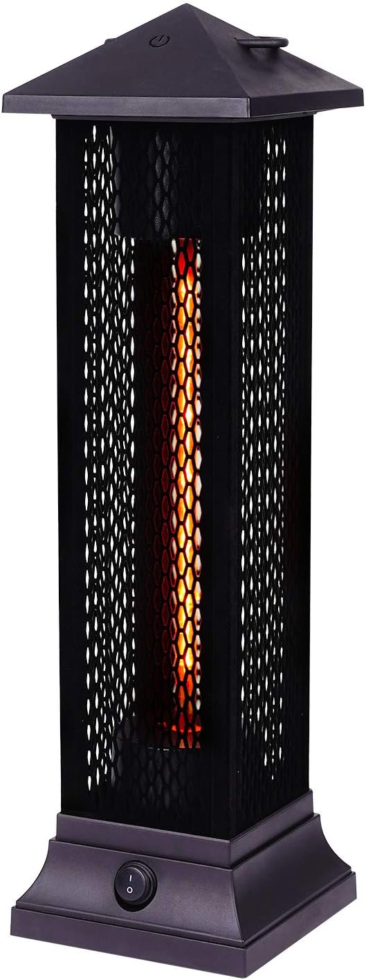 Star Patio Electric Patio Heater, Outdoor Heater, 1200W Freestanding Infrared Heater with Matte Black Finished, Tip-Over Protection, IP55 Outdoor Patio Heaters, STP1299-RMHD-S New: Kitchen & Dining
