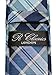 Retreez Modern Classic Plaid Check Styles Woven Microfiber Skinny Tie - Blue