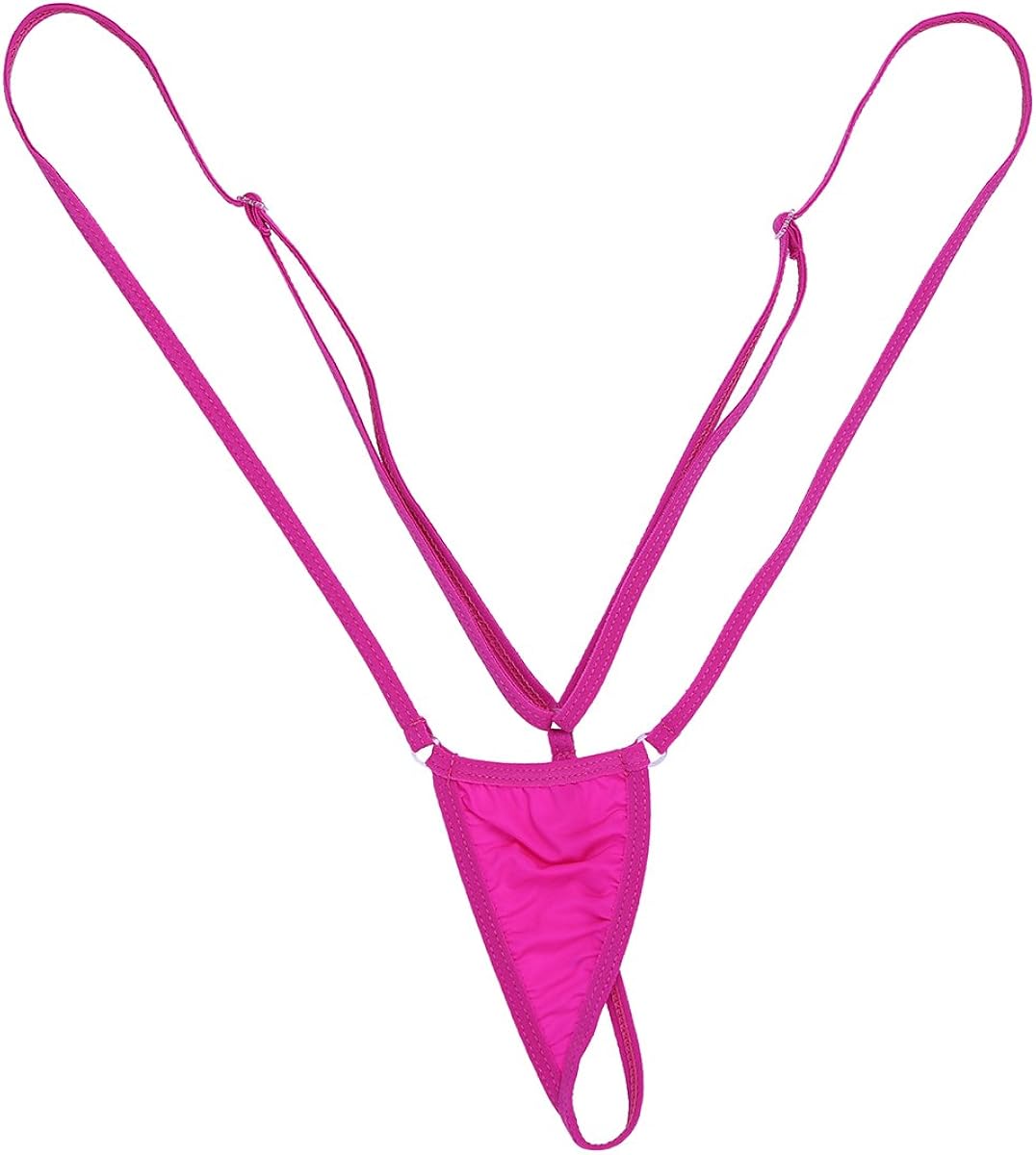 inhzoy Adult Women's Sexy Weeny Sling Shot Lingerie Bikini Thong One-Piece Teddy Bodysuit Rose Free Size - Image 3