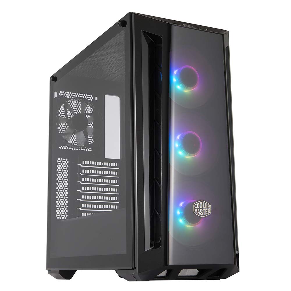 Cooler Master MasterBox MB520 ARGB - ATX PC Case with Tinted Front Panel, 3 x 120mm Pre-Installed Fans, Glass Side Panel, Flexible Air Flow Configurations - ARGB