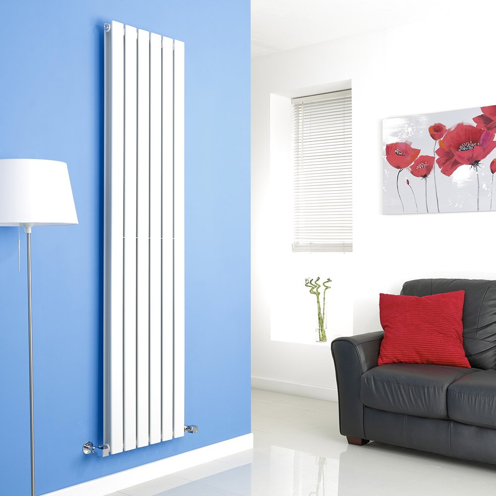 Milano Alpha White Vertical Double Designer Radiator 1780mm x 420mm
