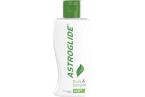 Astroglide Pure & Simple Personal Lubricant (5oz), 100% Naturally Derived Water-Based Sex Lube, Ultra Gentle Formula for Women, Men and Couples, Safe for Toys