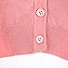 Urban CoCo Women's Cropped Cardigan V-Neck Button Down Knitted Sweater 3/4 Sleeve (XL, Pink)