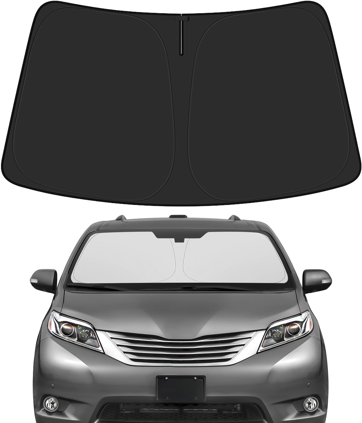 BIBLOZ Car Windshield Sun Shade for Toyota Sienna