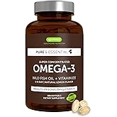 Igennus Advanced rTG Omega-3 IFOS Certified Wild Fish Oil & Vitamin D3, 1-a-Day, Fatty Acids EPA & DHA, Fast-Acting Triglyceride Form, Ultra Pure & Non-GMO, 180 Softgels