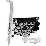 FebSmart 1X 19Pin USB 3.0 Header and 2X USB-A Ports PCIE USB 3.0 5Gbps Expansion Card for Windows and Linux Desktop PCs, Buil