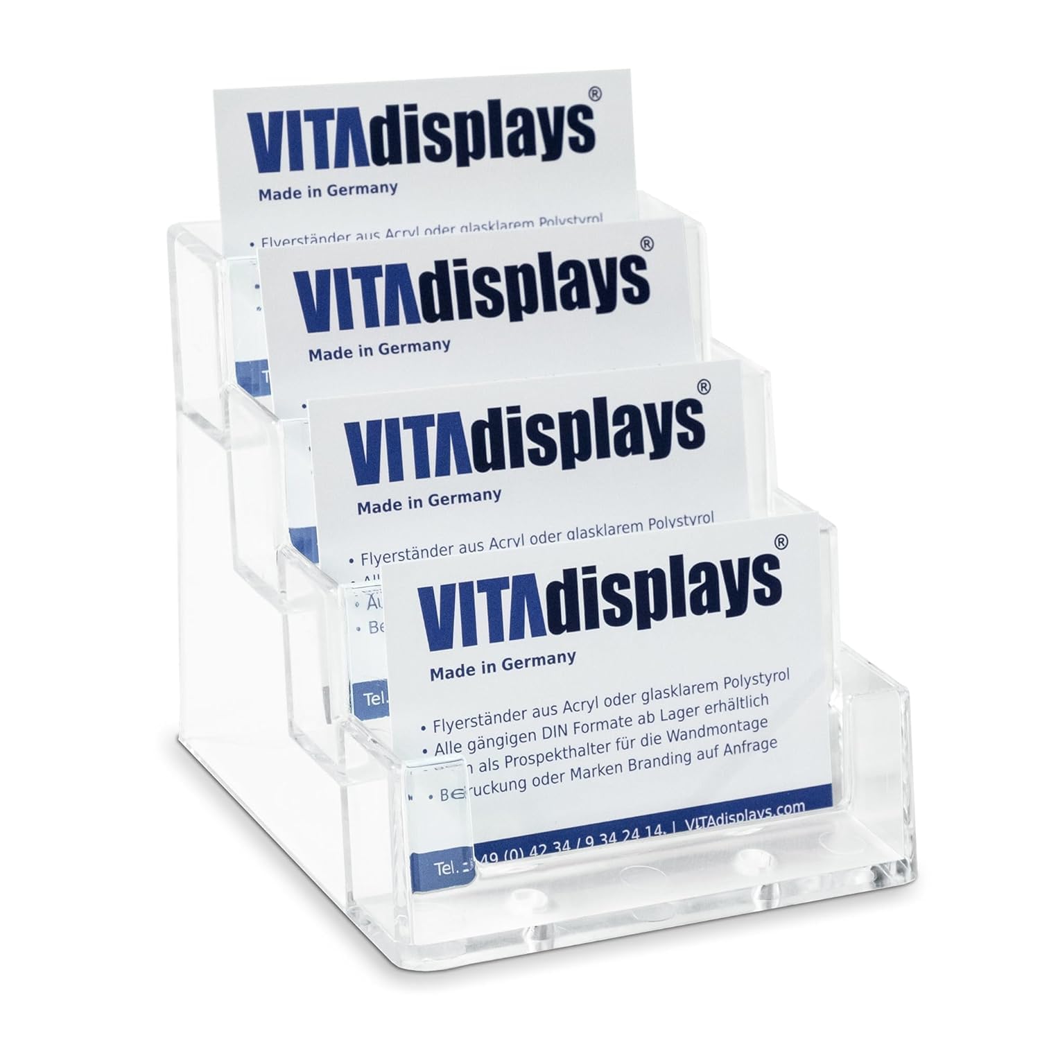 taymar 1 x Business Card Holder, Business Card Stand, Business Card Holder, 4 Tier Clear