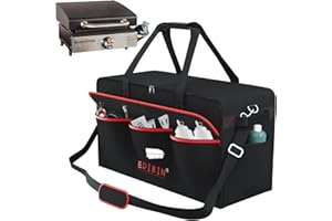 EDIBIN 17 Inch Griddle Carry Bag Fits for Blackstone 1814 17 inch Tabletop Griddle with Hood Lid,Exclusively Fits for Blackstone Tabletop Griddle 17 inch with hood Carry Bag,600D Polyester Heavy Duty