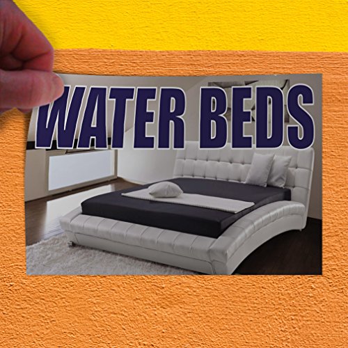 Decal Sticker Multiple Sizes Water Beds Business Water Beds Outdoor Store Sign White - 60inx40in, Set of 5