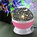 Night Lighting, 3 Modes Rotating Star Light Projector 4LED Romantic Night Lamp Projection, Cosmos Star Sky Moon Lamp Projector for Kids Baby Bedroom, Christmas Gifts BY Noza Tec (Pink)