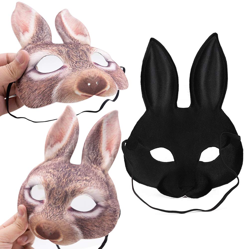 LoveInUSA Easter Bunny Half Mask Animal Adult Costume