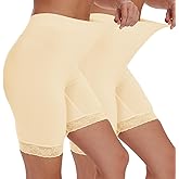 BATHRINS Slip Shorts Seamless Smooth Lace Under Shorts for Women Under Dresses