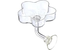 JZMYXA Aquarium Shrimp/Small Fish Feeding Dish Feeder Dish, Acrylic Material, Mini Size (Sakura Shaped)