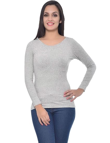 Womens's Viscose Spandex Top(Black Neps, XS-4XL)