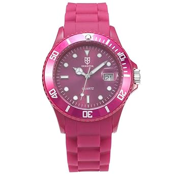 DR8990 Silikon-Kunststoff-Quarz-Uhr-Armband, Unisex, wasserdicht.