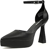 JENN ARDOR Women’s Chunky Platform High Block Heels Pointed Closed Toe Ankle Strap Comfortable Sexy Party Dress Wedding Pumps Shoes